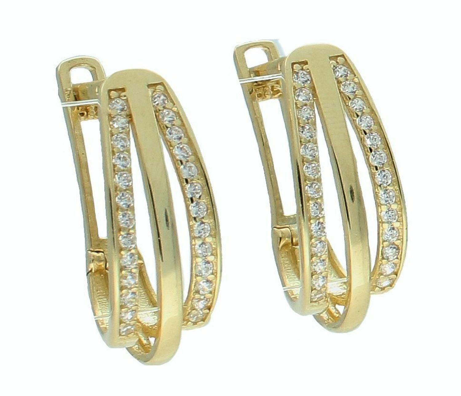 Złote kolczyki damskie 585 angielskie z cyrkoniami KL 9029 585.jpg